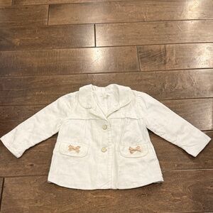 Chloe Kids Linen Blazer with Bow Pockets Details